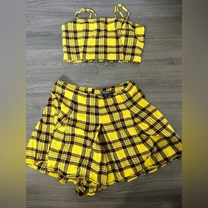Plaid Skort and Tank Set